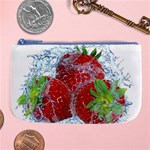 Red Strawberries Water Squirt Strawberry Fresh Splash Drops Large Coin Purse