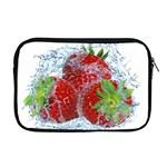 Red Strawberries Water Squirt Strawberry Fresh Splash Drops Apple MacBook Pro 17  Zipper Case