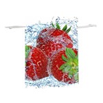 Red Strawberries Water Squirt Strawberry Fresh Splash Drops Lightweight Drawstring Pouch (L)