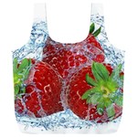 Red Strawberries Water Squirt Strawberry Fresh Splash Drops Full Print Recycle Bag (XXL)