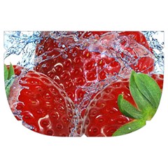 Red Strawberries Water Squirt Strawberry Fresh Splash Drops Make Up Case (Large) from ArtsNow.com Side Left