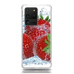 Red Strawberries Water Squirt Strawberry Fresh Splash Drops Samsung Galaxy S20 Ultra 6.9 Inch TPU UV Case