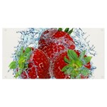 Red Strawberries Water Squirt Strawberry Fresh Splash Drops Banner and Sign 8  x 4 