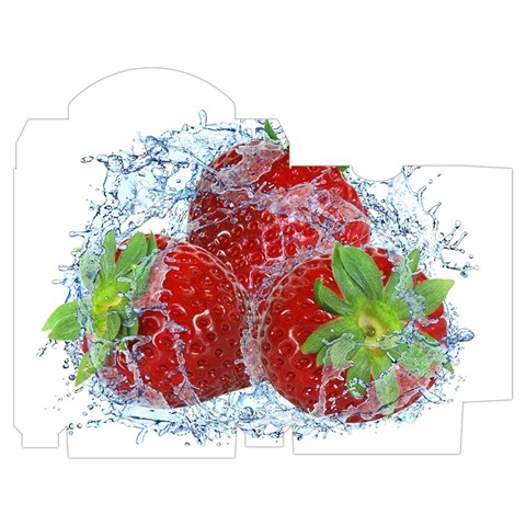 Red Strawberries Water Squirt Strawberry Fresh Splash Drops Playing Cards Single Design (Rectangle) with Custom Box from ArtsNow.com Poker Box