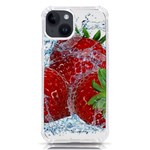 Red Strawberries Water Squirt Strawberry Fresh Splash Drops iPhone 14 TPU UV Print Case