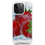 Red Strawberries Water Squirt Strawberry Fresh Splash Drops iPhone 14 Pro TPU UV Print Case