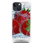 Red Strawberries Water Squirt Strawberry Fresh Splash Drops iPhone 13 mini TPU UV Print Case