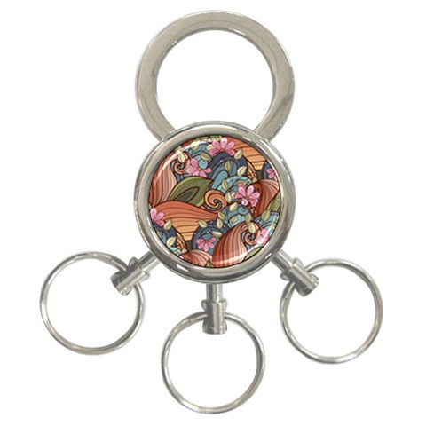 Multicolored Flower Decor Flowers Patterns Leaves Colorful 3 Front