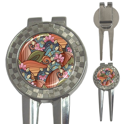 Multicolored Flower Decor Flowers Patterns Leaves Colorful 3 Front