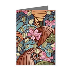 Multicolored Flower Decor Flowers Patterns Leaves Colorful Mini Greeting Card from ArtsNow.com Left