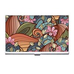 Multicolored Flower Decor Flowers Patterns Leaves Colorful Business Card Holder