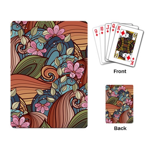 Multicolored Flower Decor Flowers Patterns Leaves Colorful Playing Cards Single Design (Rectangle) from ArtsNow.com Back