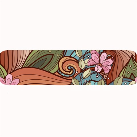 Multicolored Flower Decor Flowers Patterns Leaves Colorful Large Bar Mat from ArtsNow.com 32 x8.5  Bar Mat