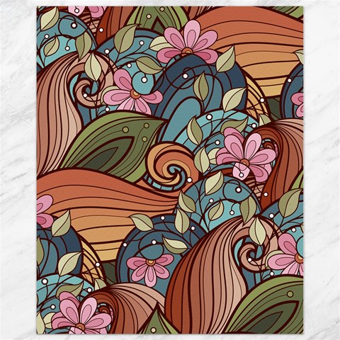 Multicolored Flower Decor Flowers Patterns Leaves Colorful Canvas 11  x 14  from ArtsNow.com 10.95 x13.48  Canvas - 1