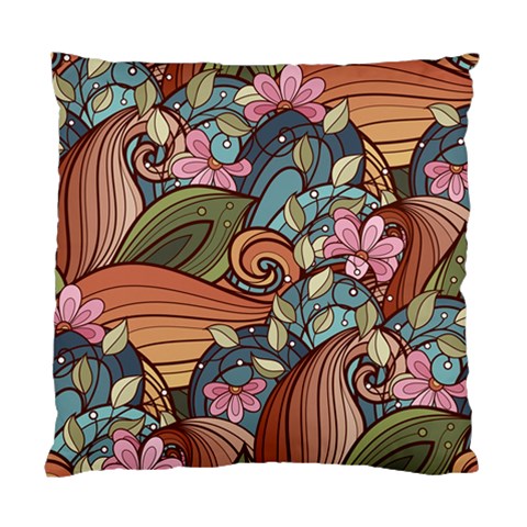 Multicolored Flower Decor Flowers Patterns Leaves Colorful Standard Cushion Case (Two Sides) from ArtsNow.com Front