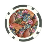 Multicolored Flower Decor Flowers Patterns Leaves Colorful Poker Chip Card Guard (10 pack)