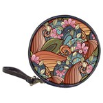 Multicolored Flower Decor Flowers Patterns Leaves Colorful Classic 20-CD Wallets