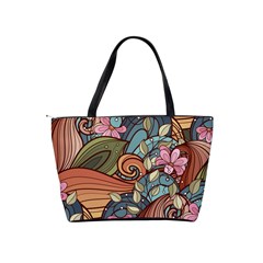 Multicolored Flower Decor Flowers Patterns Leaves Colorful Classic Shoulder Handbag from ArtsNow.com Back