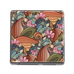 Multicolored Flower Decor Flowers Patterns Leaves Colorful Memory Card Reader (Square 5 Slot)