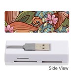 Multicolored Flower Decor Flowers Patterns Leaves Colorful Memory Card Reader (Stick)