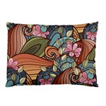 Multicolored Flower Decor Flowers Patterns Leaves Colorful Pillow Case (Two Sides)