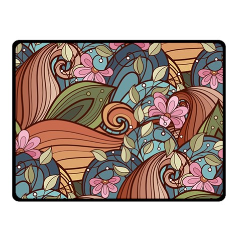 Multicolored Flower Decor Flowers Patterns Leaves Colorful Two Sides Fleece Blanket (Small) from ArtsNow.com 45 x34  Blanket Front