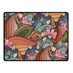 Multicolored Flower Decor Flowers Patterns Leaves Colorful Two Sides Fleece Blanket (Small) from ArtsNow.com 45 x34  Blanket Front