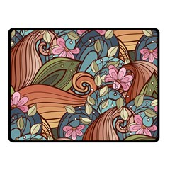 Multicolored Flower Decor Flowers Patterns Leaves Colorful Two Sides Fleece Blanket (Small) from ArtsNow.com 45 x34  Blanket Back