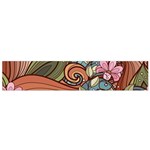 Multicolored Flower Decor Flowers Patterns Leaves Colorful Small Premium Plush Fleece Scarf