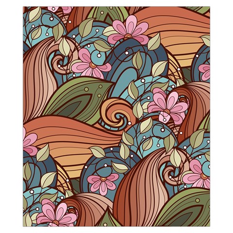 Multicolored Flower Decor Flowers Patterns Leaves Colorful Drawstring Pouch (XS) from ArtsNow.com Front