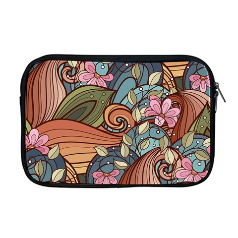 Multicolored Flower Decor Flowers Patterns Leaves Colorful Apple MacBook Pro 17  Zipper Case from ArtsNow.com Front