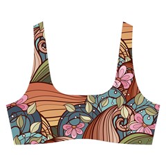 Multicolored Flower Decor Flowers Patterns Leaves Colorful Cross Back Hipster Bikini Set from ArtsNow.com Front