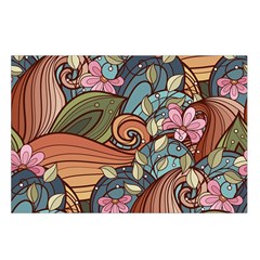 Multicolored Flower Decor Flowers Patterns Leaves Colorful Waist Pouch (Large) from ArtsNow.com Loop