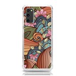 Multicolored Flower Decor Flowers Patterns Leaves Colorful Samsung Galaxy S20 6.2 Inch TPU UV Case