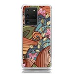 Multicolored Flower Decor Flowers Patterns Leaves Colorful Samsung Galaxy S20 Ultra 6.9 Inch TPU UV Case