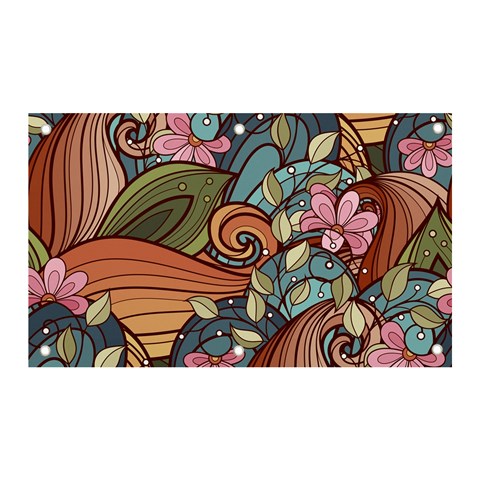Multicolored Flower Decor Flowers Patterns Leaves Colorful Banner and Sign 5  x 3  from ArtsNow.com Front