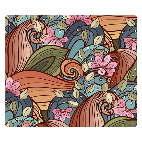 Multicolored Flower Decor Flowers Patterns Leaves Colorful Premium Plush Fleece Blanket (Small) from ArtsNow.com 50 x40  Blanket Front