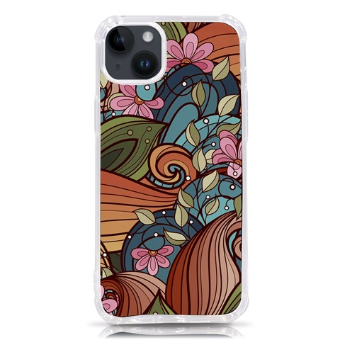 Multicolored Flower Decor Flowers Patterns Leaves Colorful iPhone 14 Plus TPU UV Print Case from ArtsNow.com Front