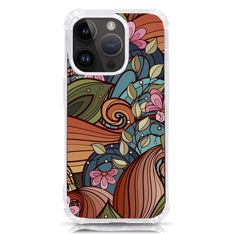 Multicolored Flower Decor Flowers Patterns Leaves Colorful iPhone 14 Pro TPU UV Print Case from ArtsNow.com Front