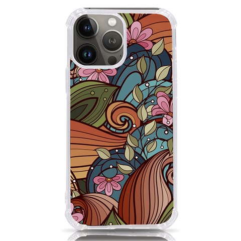 Multicolored Flower Decor Flowers Patterns Leaves Colorful iPhone 13 Pro Max TPU UV Print Case from ArtsNow.com Front