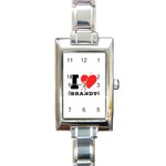 I love brandy Rectangle Italian Charm Watch