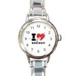 I love brandy Round Italian Charm Watch