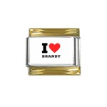 I love brandy Gold Trim Italian Charm (9mm)