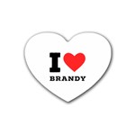 I love brandy Rubber Coaster (Heart)