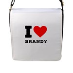 I love brandy Flap Closure Messenger Bag (L)