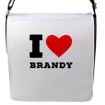 I love brandy Flap Closure Messenger Bag (S)