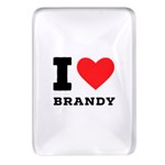 I love brandy Rectangular Glass Fridge Magnet (4 pack)