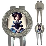 Cute Adorable Victorian Gothic Girl 3-in-1 Golf Divots