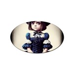 Cute Adorable Victorian Gothic Girl Sticker (Oval)