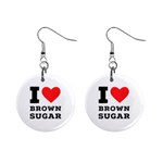 I love brown sugar Mini Button Earrings